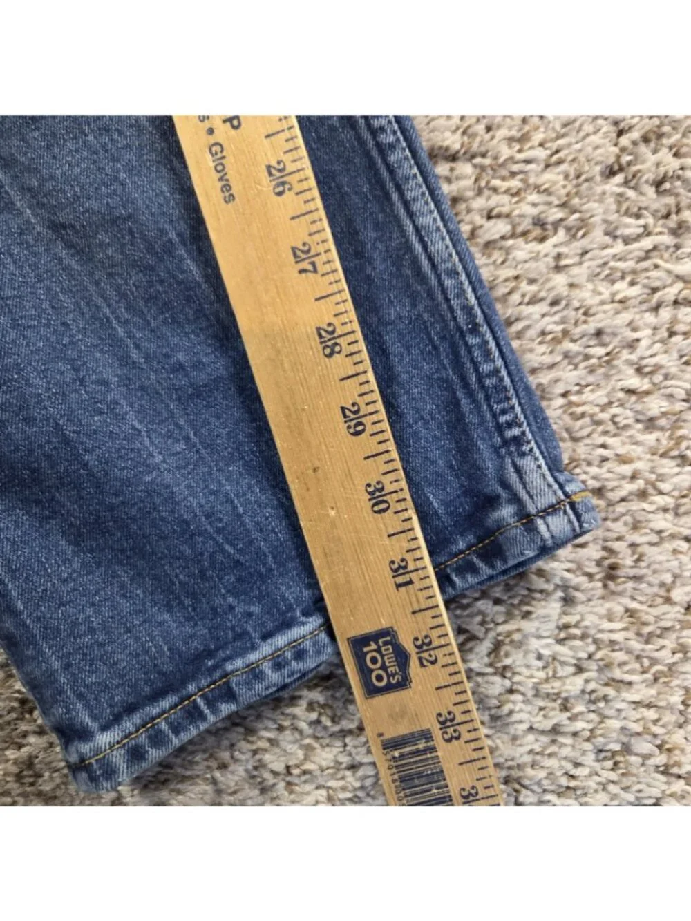 Calvin Klein Jeans Mens 36x32 Denim Pants Straight Distressed